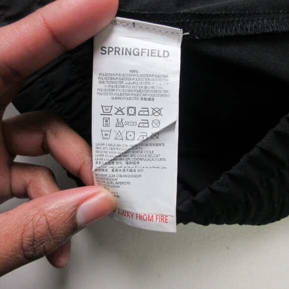 Springfield Pull on Pants Women EU 38 S Black Trousers Casual Zipped Pockets 158 - Picture 4 of 8